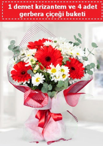 Krizantem ve Gerbera Buketi  Bayburt çiçek siparişi sitesi 