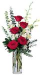  Bayburt online çiçek gönderme sipariş  cam yada mika vazoda 5 adet kirmizi gül